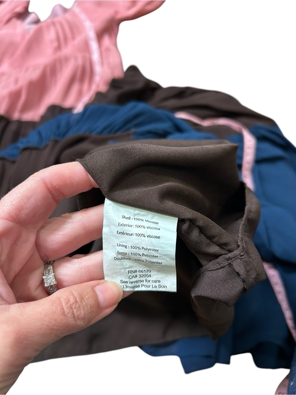 Anthropologie Nirmooha Puff-Sleeved Colorblocked Maxi Dress medium tiered FLAWED - Picture 10 of 16